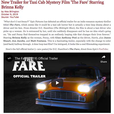 New Trailer for Taxi Cab Mystery Film 'The Fare' Starring Brinna Kelly
